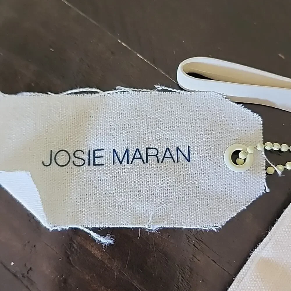 JOSIE MARAN Bag Zip Up Lined Natural Material Makeup Travel Beach Bag